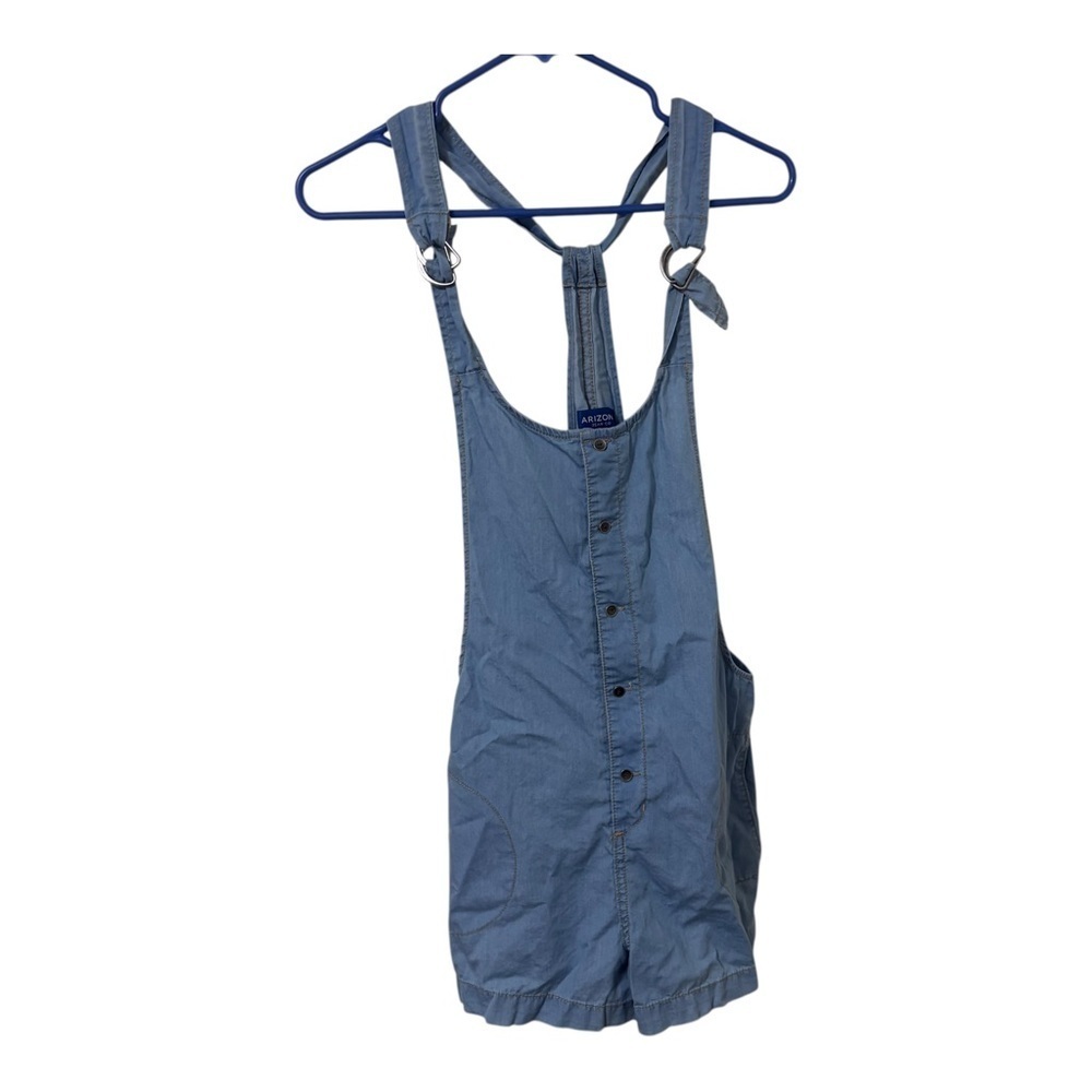 3/$15 Arizona Jeans co light Blue 100% cotton chambray Overalls/romper